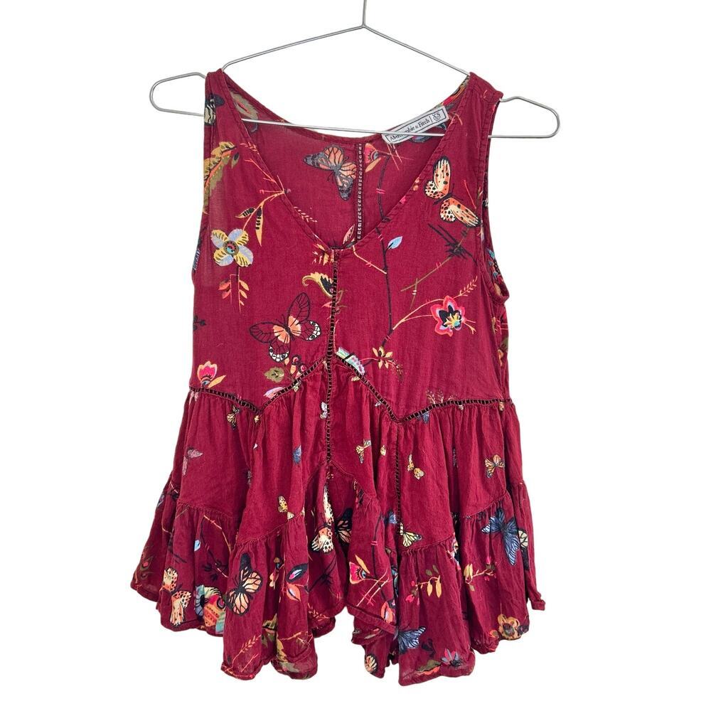 Abercrombie and Fitch Butterfly Tank Top Size XS EUC​